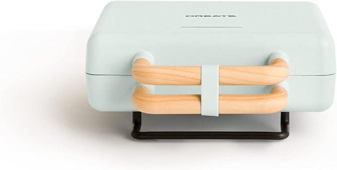 Tostiera per panini, grill e waffle con piastre intercambiabili in stile retrò azzurra
