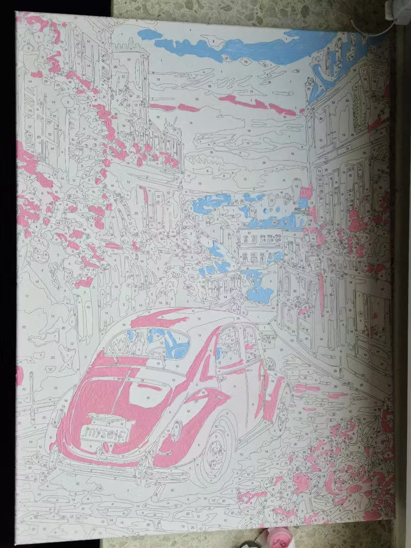 Kit pittura su tela prestampata