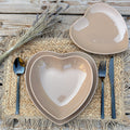 Servizio piatti cuore tortora