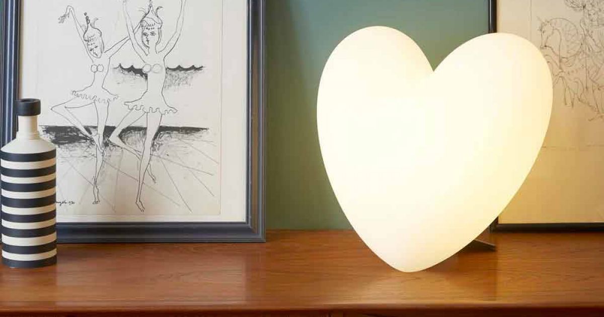 Lampada da tavolo cuore "Love" Slide