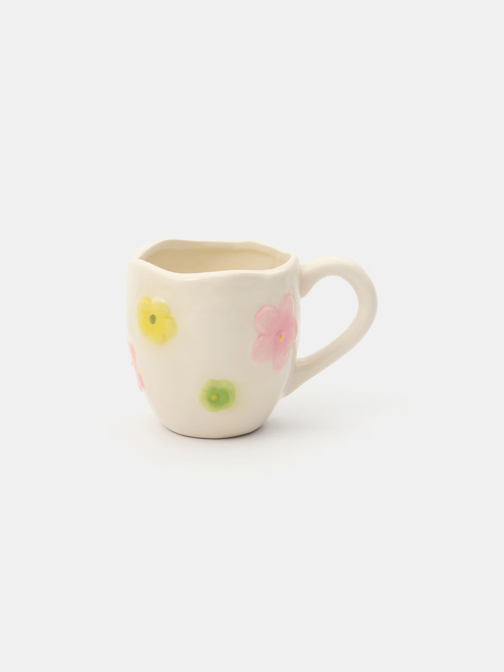 Tazza fiori in ceramica