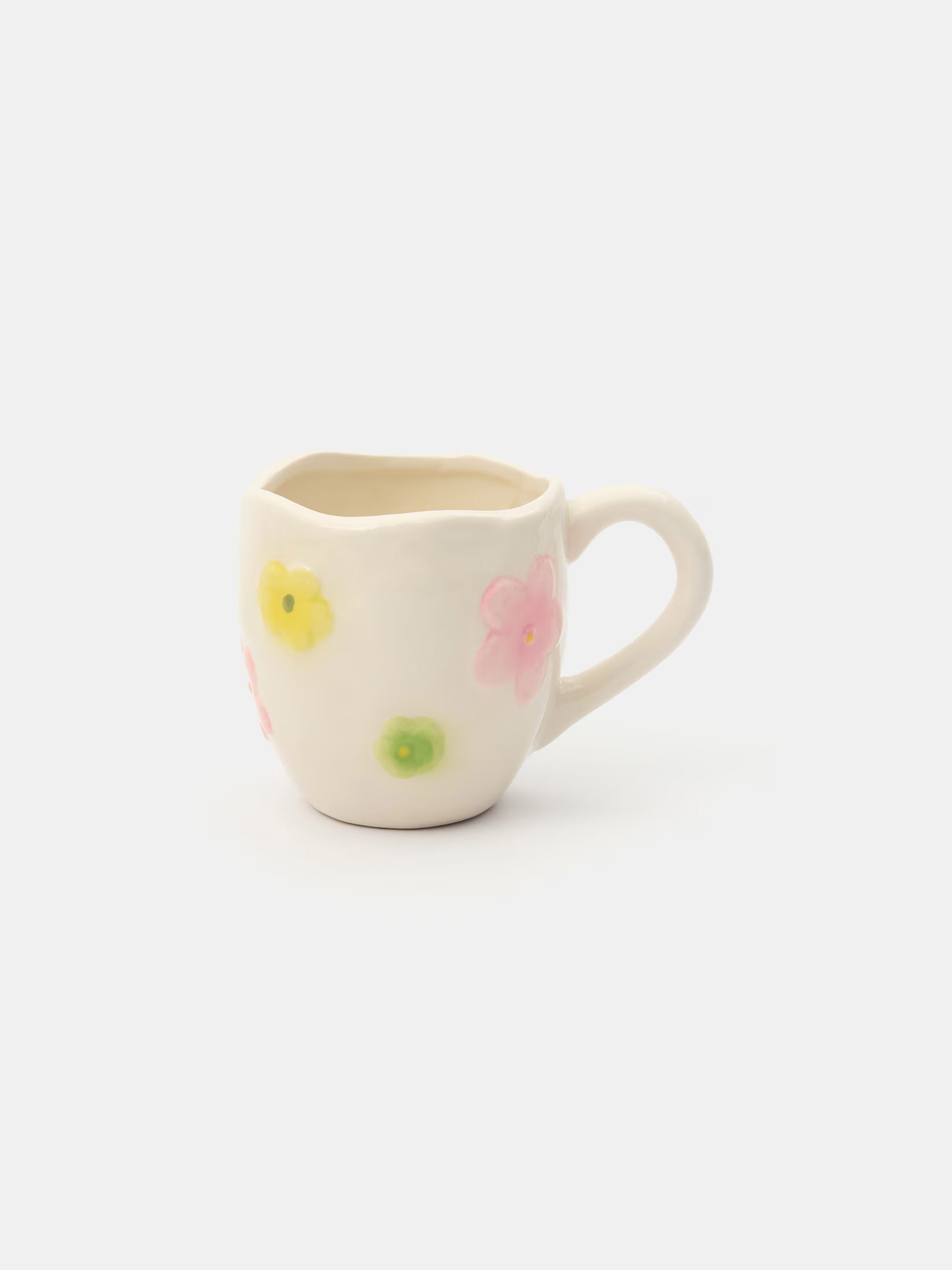 Tazza fiori in ceramica